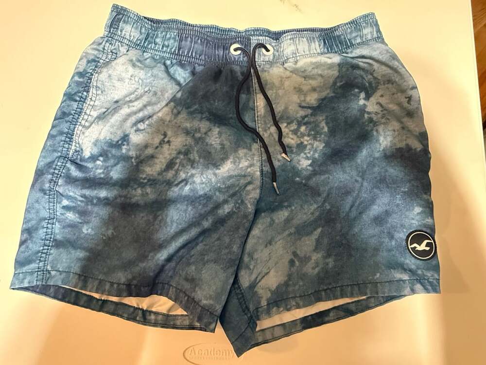 Hollister Swim Trunks Size M Blue Tie Dye Board Shorts